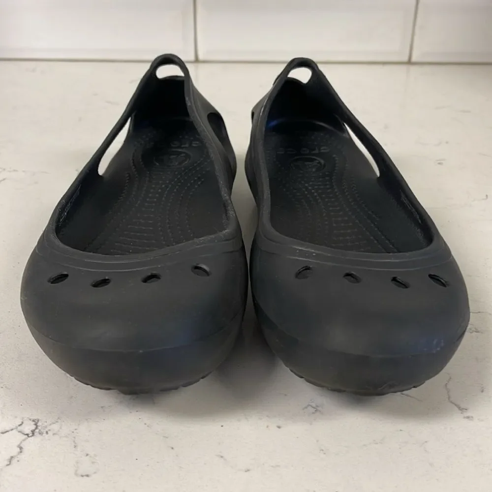 Crocs Women's Kadee Ballet Flats Size 10 Black